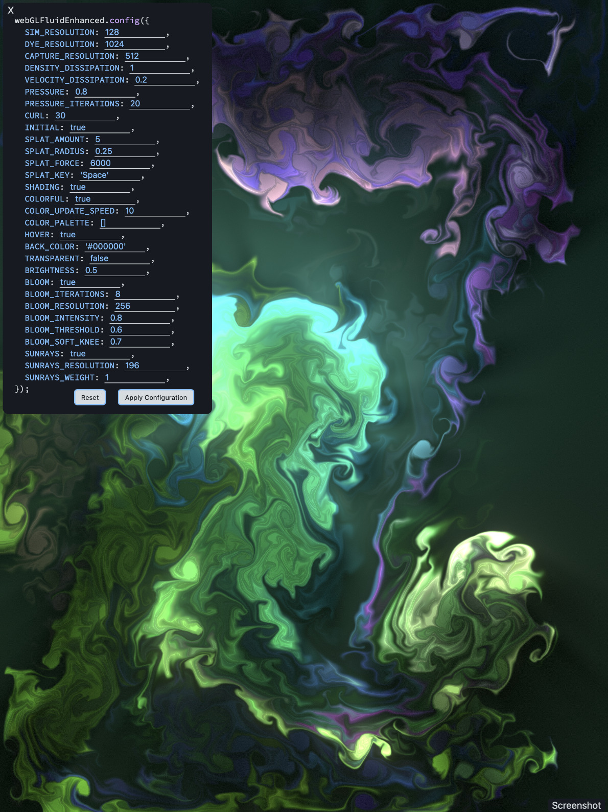 WebGL Fluid Enhanced